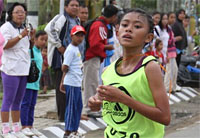Siswi SMPN 2 Tenggarong Rara Fitriyanita berhasil keluar sebagai Juara I kategori Pelajar Putri