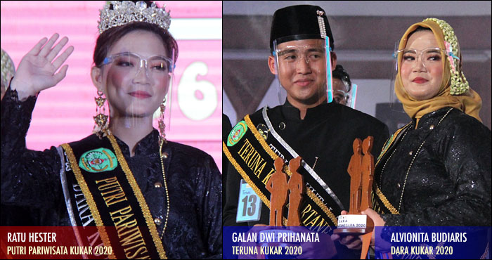 Ratu Hester terpilih sebagai Putri Pariwisata Kukar 2020, sedangkan Galan Dwi Prihanata dan Alvionita Budiharis menjadi pasangan Teruna Dara Kukar 2020
