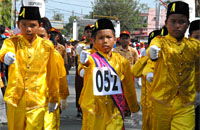 Tak sia-sia datang ke Tenggarong, regu SDN 001 Loa Janan meraih gelar Juara I Gerak Jalan SD kategori Putra 