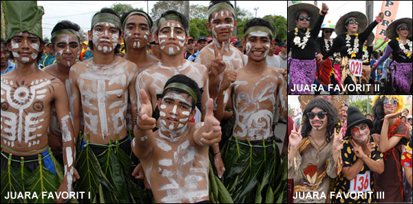 Regu BBM Ngeranyau Grup yang tampil menghibur menyabet predikat Juara Favorit I, disusul regu Teratai dan Adilla sebagai Juara Favorit II dan Juara Favorit III