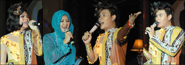Hudson-Jessica sempat berduet dengan Bupati Rita Widyasari menyanyikan lagu Aku Makin Cinta di sela lomba Kamiskat Day 2013