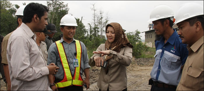 Bupati Rita Widyasari saat melakukan sidak di salah satu perusahaan tambang batubara di Loa Kulu, Rabu (26/09) kemarin