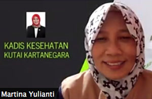 Kepala Dinkes Kukar dr Martina Yulianti saat memberikan keterangan pers secara virtual terkait perkembangan kasus COVID-19 di Kukar