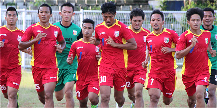 Para pemain Mitra Kukar masih belum berlatih sebagai persiapan menghadapi turnamen Piala Presiden
