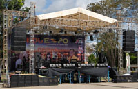 Pentas Kukar EduExpo 2013 di lapangan parkir Stadion Rondong Demang telah disiapkan sejak Kamis lalu 