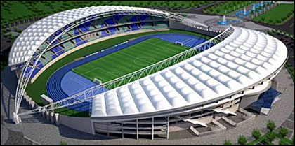 Desain Stadion Madya Tenggarong Seberang