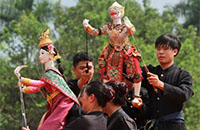 Delegasi kesenian Thailand tampil menyuguhkan kesenian wayang golek khas Thailand 