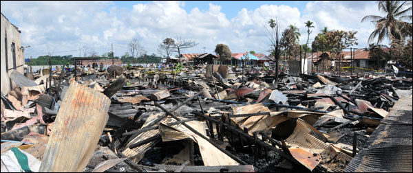 Puing-puing kebakaran di RT 1 Desa Teluk Dalam, Tenggarong Seberang, akan diselidiki tim Puslabfor Mabes Polri