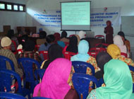 Suasana seminar Industri Rumah Tangga di BPU Kecamatan Anggana