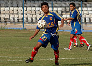 Iswanto berhasil menyumbangkan gol pamungkas bagi kemenangan Mitra Kukar atas tuan rumah Persipare