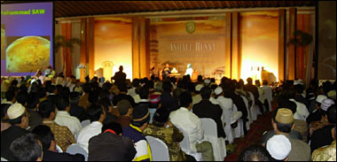 Suasana kegiatan Seminar dan Silaturahmi Ramadhan Asmaul Husna di Puri Agung, Hotel Sahid Jaya, Jakarta, tadi siang