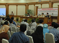 Suasana Seminar Nasional Mapeki VIII yang berlangsung di Hotel Singgasana Tangga Arung, Tenggarong