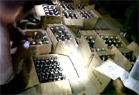 Barang bukti minuman keras hasil tangkapan Operasi Pekat jajaran Satpol PP-Polsek Tenggarong