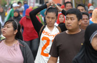 Warga yang gemar jalan sehat boleh berpartisipasi pada kegiatan Jalan Sehat Bersama Wartawan di Pasar Mangkurawang, Tenggarong, besok Minggu 