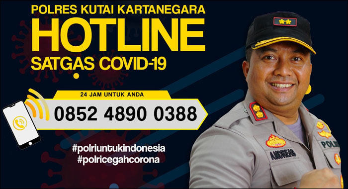 Polres Kukar menyiapkan nomor hotline 0852 4890 0388 untuk menerima pengaduan masyarakat terkait OPD atau PDP yang melanggar instruksi untuk mengisolasi diri