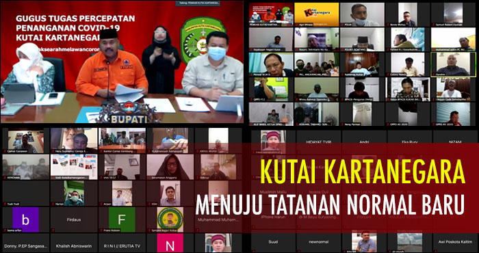 Bupati Kutai Kartanegara Edi Damansyah saat menyampaikan rencana penerapan relaksasi dalam video conference di Tenggarong tadi malam