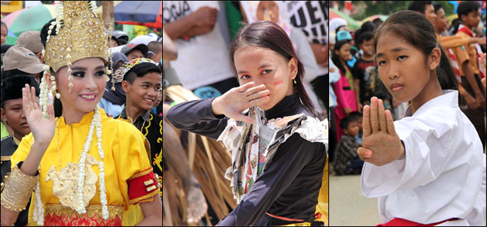 Berbagai atraksi seni, budaya hingga olahraga disuguhkan para peserta pawai pembangunan dalam rangka HUT Kemerdekaan RI ke-71 di Tenggarong