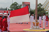 Pengibaran Sang Saka Merah Putih oleh Anggota Paskibraka Kukar tahun 2019 berjalan sukses dan lancar