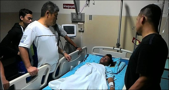 Rizal Feriyadi kini tergolek di rumah sakit usai mengalami kecelakaan saat sesi latihan bebas di sirkuit Buriram, Thailand