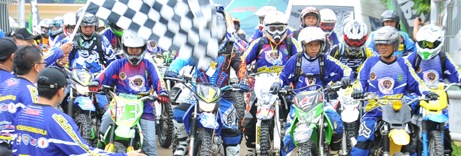 Pelepasan peserta Adventure Trail Jelajah Benua Etam pada hari Sabtu (15/12) lalu di Tenggarong