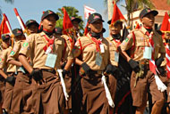 Anggota Pramuka Kukar saat mengikuti Jamcab di Tenggarong. Sebagian anggota Pramuka akan dikirim mewakili Kukar ke ajang Jambore Daerah Pramuka Kaltim di Samarinda