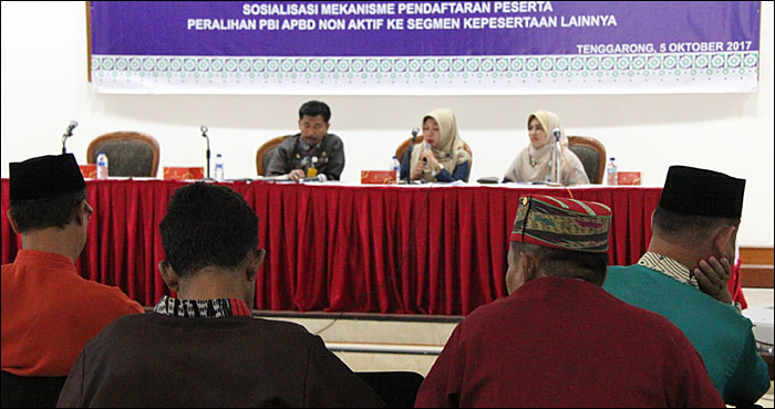 Suasana sosialisasi dari pihak BPJS Kesehatan di hadapan para camat di Tenggarong, Kamis (05/10) kemarin