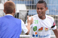 Fajar Ongen mencetak gol pertama untuk Tenggarong