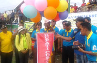 Kualifikasi Grup B di Kota Bangun dibuka Plt Sekkab Kukar H Marli ditandai dengan pelepasan balon Bupati Cup 2016