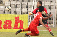 Syayub menjadi supersub bagi Muara Jawa setelah membobol gawang Muara Kaman di menit 49 