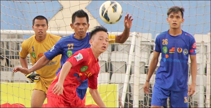 Striker Tabang, Meriski Akui, menyentak Loa Janan lewat gol yang diciptakan pada menit 16