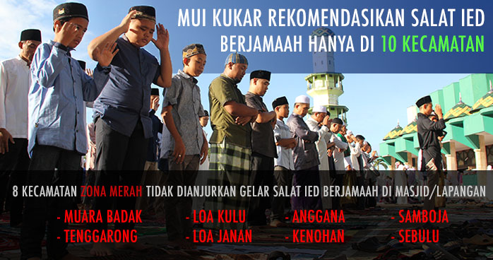 MUI Kukar hanya perkenankan pelaksanaan salat Ied berjamaah di 10 kecamatan