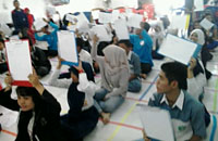 Suasana lomba Ranking 1 Anak Anggana yang digelar di BPU Kecamatan Anggana, Desa Sungai Meriam, Minggu (18/05) kemarin