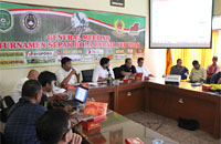Suasana pertemuan teknik babak 12 besar turnamen Bupati Cup 2016