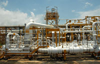Instalasi pengolah migas milik Total E&P Indonesie di Senipah, Kecamatan Samboja