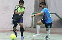 Salah satu pertandingan KFL 2017 di gedung Bela Diri GOR Aji Imbut 