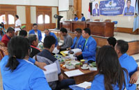 Peserta Rapimda KNPI Kukar dibagi dalam 3 Komisi untuk membahas sejumlah kebijakan, program kerja serta persyaratan Musda