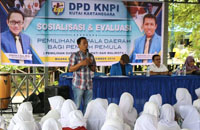 Suasana kegiatan Sosialisasi Pemilih Pemula di Kecamatan Muara Muntai