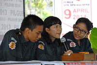 Regu SMAN 3 Unggulan Tenggarong C maju ke semifinal setelah menyisihkan 3 regu lainnya di babak penyisihan 