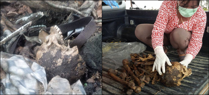 Tengkorak dan tulang belulang manusia ditemukan di Pulau Pinang, Kembang Janggut, Kamis (21/07) siang