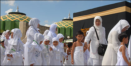 Kegiatan Manasik Haji Cilik kembali digelar IGTKI Tenggarong di Masjid Agung Sultan Sulaiman, Tenggarong