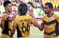 Para pemain Mitra Kukar siap tampil maksimal menghadapi Bali United FC