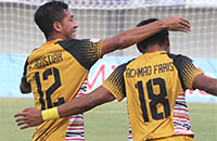 Andre Agustiar dan Achmad Faris masing-masing menyumbang satu gol untuk Mitra Kukar