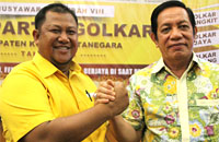 Abdul Rasid bersama Ketua Harian DPD Partai Golkar Kaltim Makmur HAPK