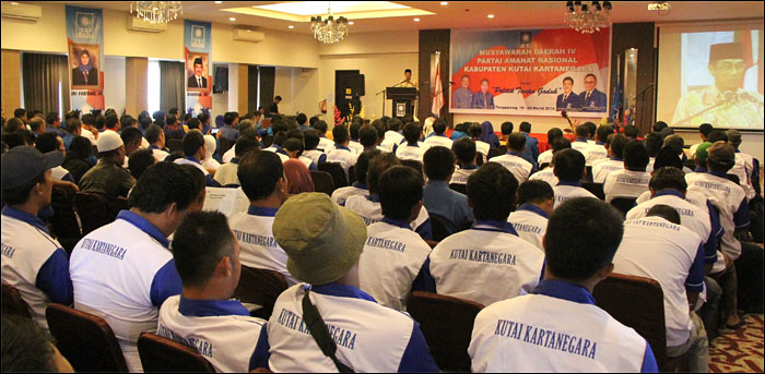 Suasana kegiatan Musda IV PAN Kukar yang digelar di Hotel Grand Fatma, Tenggarong