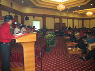 Suasana Rakercabsus PDI Perjuangan Kukar di Hotel Singgasana Tangga Arung, Tenggarong, Rabu (23/12) kemarin