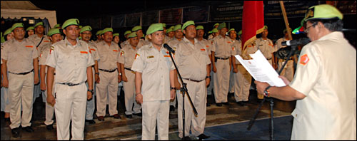 Suasana pelantikan pengurus Macab PPM Kukar periode 2011-2015 di Tenggarong, Senin (09/01) malam