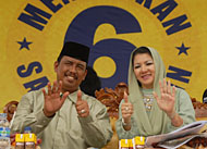 Pasangan Rita Widyasari-Ghufron Yusuf berhasil menang telak atas lawan-lawannya dalam Pilkada Kukar 2010