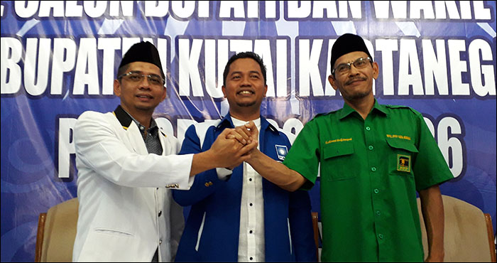 Tiga pimpinan parpol di Kukar, Firnadi Ikhasan (PKS), Supriyadi (PAN) dan Ahmad Zulfiansyah (PPP) sepakat membentuk koalisi untuk mengusung Cabup-Cawabup yang akan bertarung pada Pilkada Kukar 2020