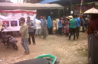 Warga berbondong-bondong mendatangi TPS di Desa Tuana Tuha, Kecamatan Kenohan 