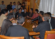 Suasana pertemuan antara Pj Bupati Sjachruddin dengan perwakilan FTHK Kukar
